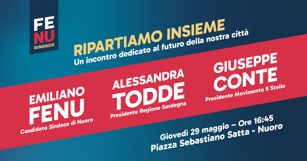 29-5-25 | Alessandra Todde e Giuseppe Conte a Nuoro